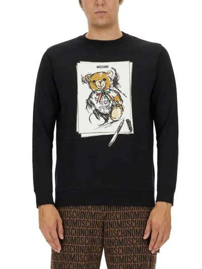 Moschino Teddy Sweatshirt In Black