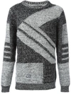 KTZ diagonal knit jumper,DRYCLEANONLY