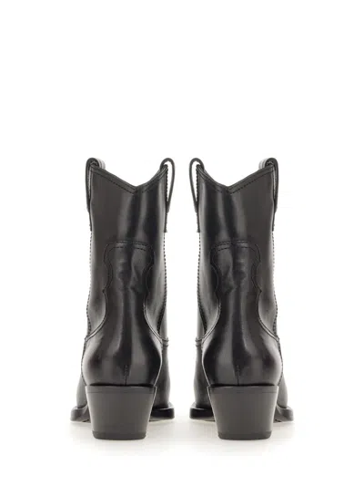Premiata Black Leather Ankle In Black