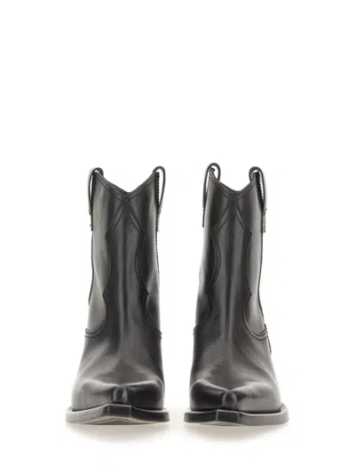 Premiata Black Leather Ankle In Black