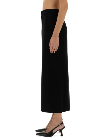 Michael Kors Textured Crepe Maxi Skirt In Black