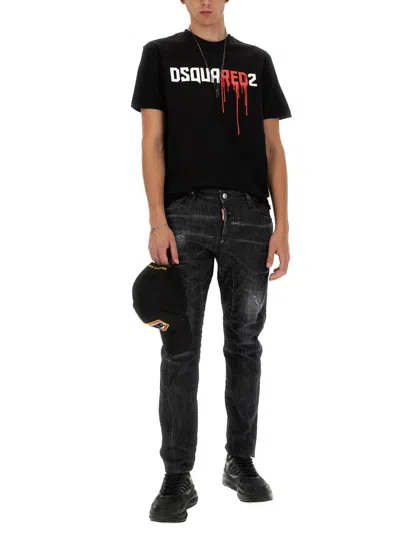 Dsquared2 Dsquared Men Tidy Biker Jeans In Animal Print