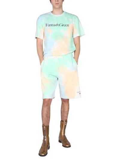 Msgm Tie Dye Pattern Bermuda