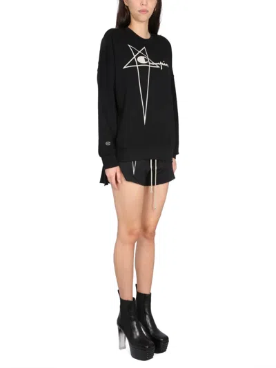 Rick Owens X Champion Tommy Sweatshirt In Black