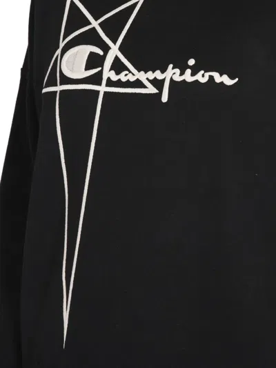 Rick Owens X Champion Tommy Sweatshirt In Black