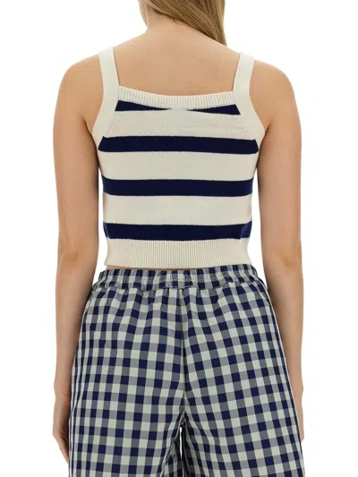 Baum Und Pferdgarten Striped Top In Blue