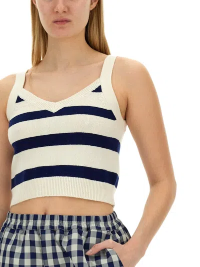 Baum Und Pferdgarten Striped Top In Blue
