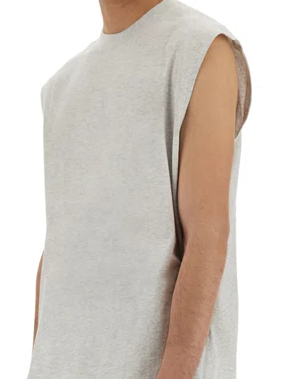 Represent Soft Fabric Sleeveless Crew Neck Top In Gray