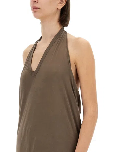 Rick Owens X Drkshdw Top "sally" In Brown