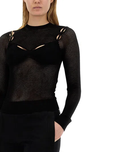 Off-white Off White 'net Arrow Bralette' Top In Black