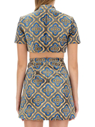 Etro Cropped Top Set High Neckline