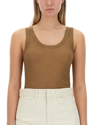 Lemaire Top Seamless In Brown