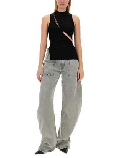 Attico Viscose Top In Black