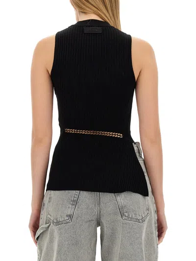 Attico Viscose Top In Black