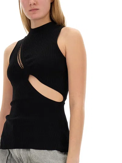 Attico Viscose Top In Black