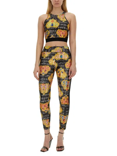 Versace Jeans Couture Top With Print In Multi
