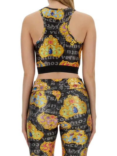 Versace Jeans Couture Top With Print In Multi