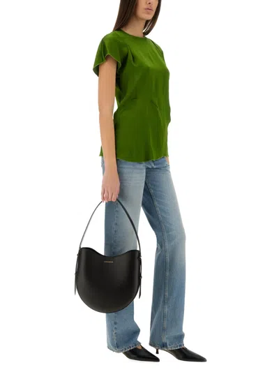 Victoria Beckham Tops With Darts And Folds In Green