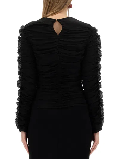 Magda Butrym Tops With Ruches In Black