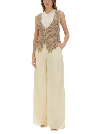 Alysi Tricot Vest With Sequins In Multi