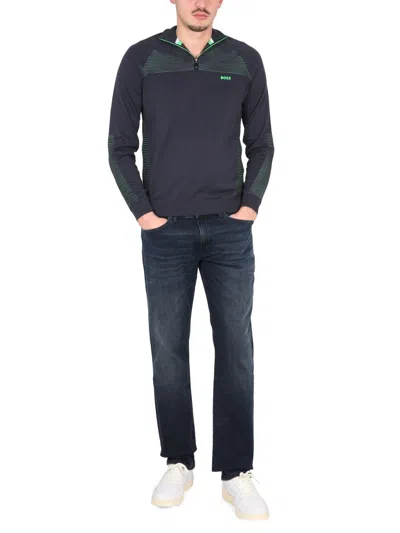 Hugo Boss Boss Turtleneck Jersey In Blue