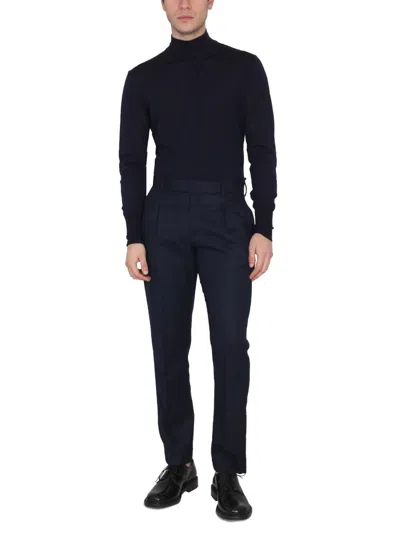 Pt Torino Turtleneck Shirt In Blue
