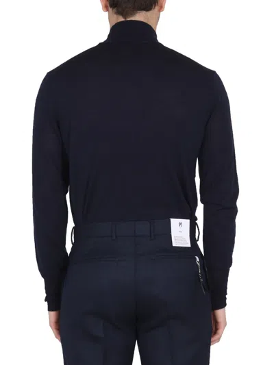 Pt Torino Turtleneck Shirt In Blue