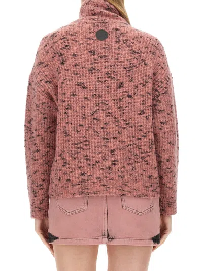 Moschino Textured Knit Turtleneck Shirt In Multi
