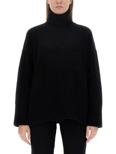 Canada Goose Oversized Knit Sweater Side Slits In Black