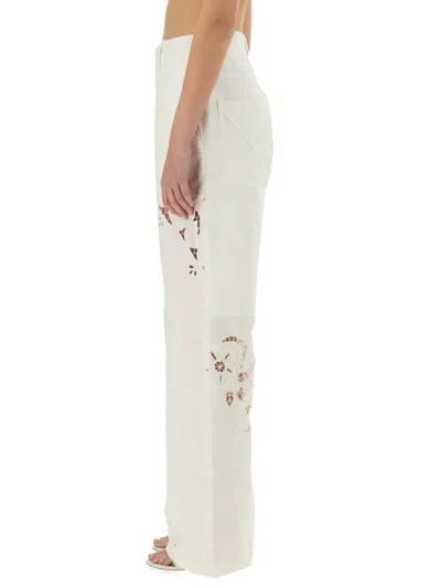Marine Serre Women's Upcycled Linen Pants