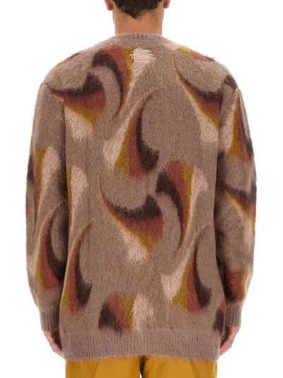 Etro V-neck Cardigan With Front Pockets In Brown