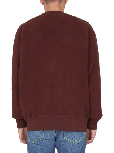 Msgm Classic V-neck Cardigan With Ribbed Accents In Brown