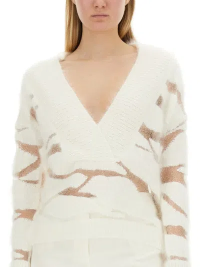 Tom Ford Women's V Neck Sweater In White