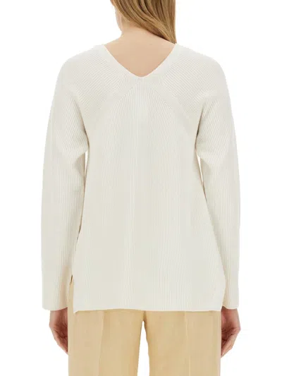 Fabiana Filippi V-neck Sweater In White