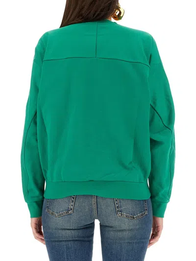 Alexander Mcqueen Mcqueen Women 'varsity Skull' Sweatshirt In Green