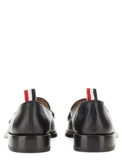 Thom Browne Varsity Penny Loafer In Black