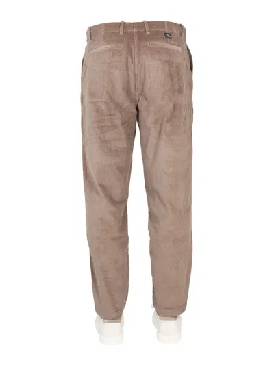 Ps By Paul Smith Ps Paul Smith Velvet Pants In Brown