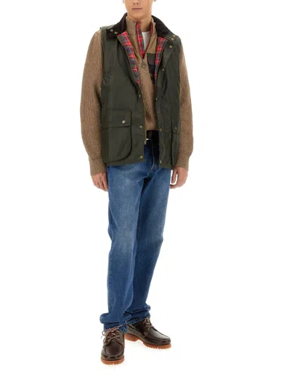 Barbour Vests With Logo In Gray