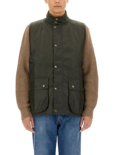 Barbour Vests With Logo In Gray