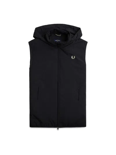 Fred Perry Vests With Logo In Black
