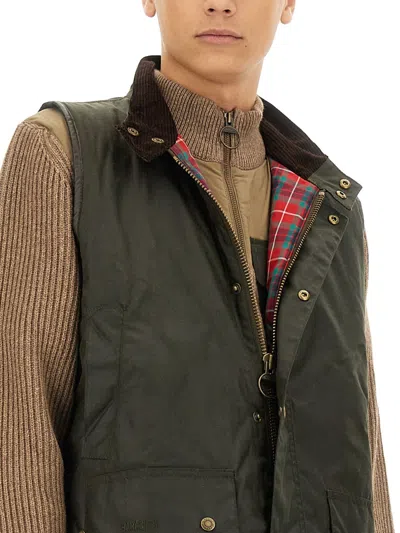 Barbour Vests With Logo In Gray