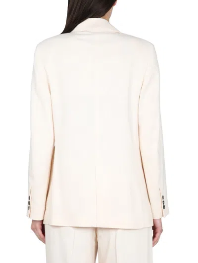 Msgm Viscose Blazer In Neutral