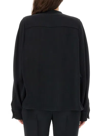 Jil Sander Viscose Blend Shirt In Black