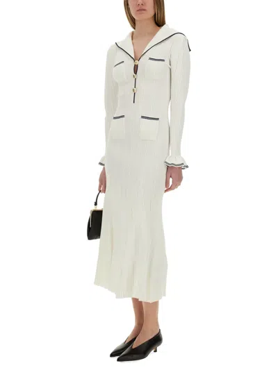 Self-portrait Self Portrait White Viscose Blend Dress Women In White