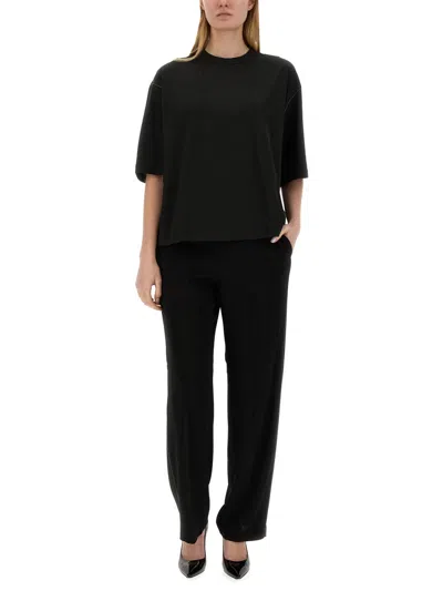 Fabiana Filippi Viscose Pants In Black