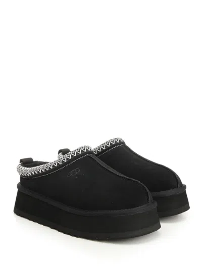 Ugg Tasman Slip-on Shearling Flat Mules In Black