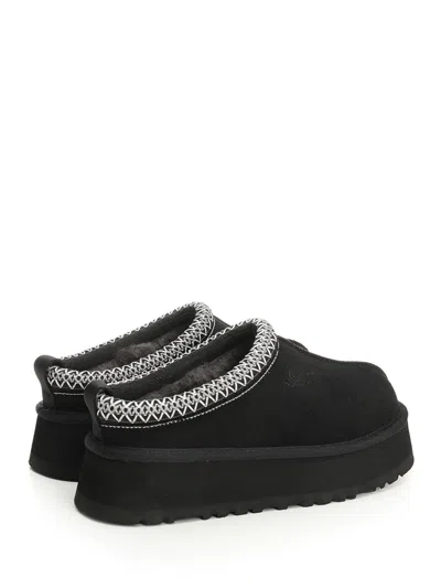 Ugg Tasman Slip-on Shearling Flat Mules In Black