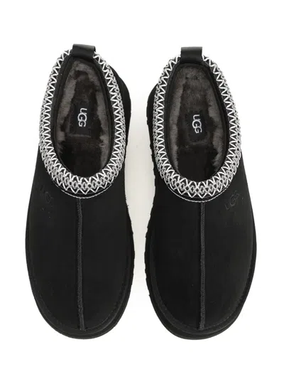 Ugg Tasman Slip-on Shearling Flat Mules In Black