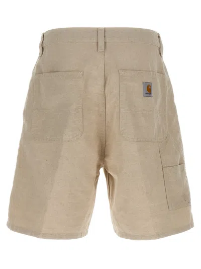 Carhartt Walter Single Knee Bermuda And Short Beige In Brown