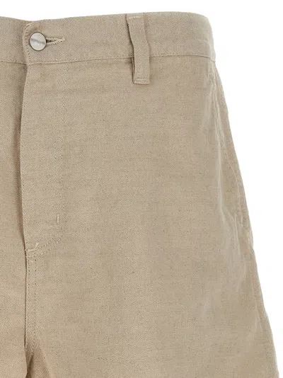 Carhartt Walter Single Knee Bermuda And Short Beige In Brown